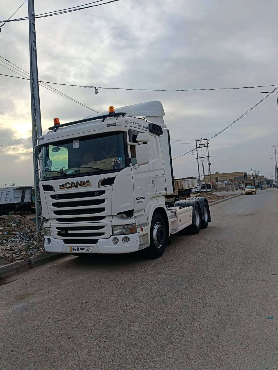 سكانيا موديل 2013 قلاب سنويه منضومه قلاب تخم تاير محرك 440 عرجه رتايدر ثلاجة السعر  خاص مكان ميسان *********** ***********
