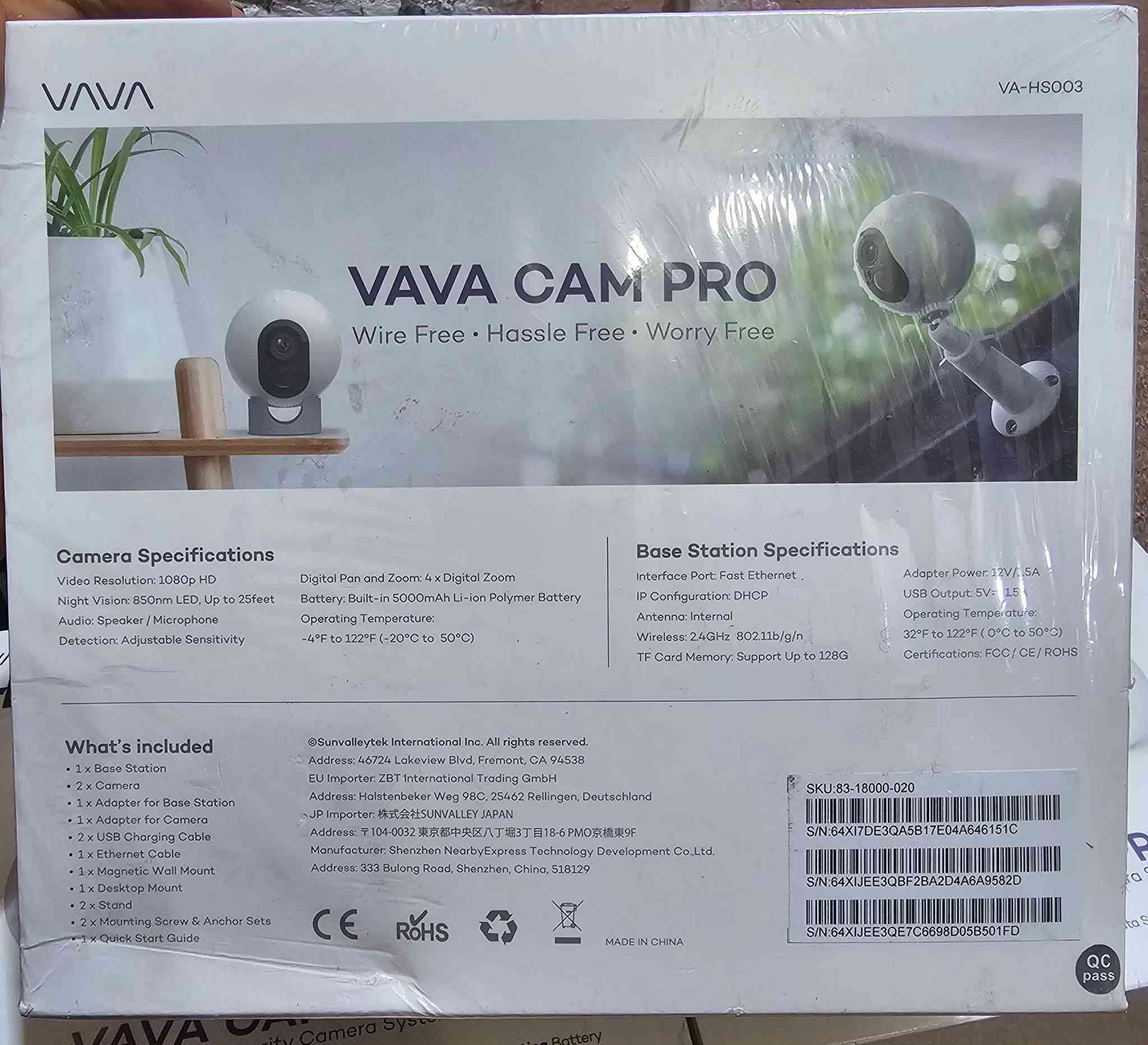 كاميرات مراقبة لاسلكية احترافية
🎥 VAVA Cam Pro Wire‑Free HD Security Camera System
احصل على الأمان الكامل لمنزلك أو محلك التجاري بأحدث أنظمة المراقبة الذكية بدون أسلاك وبأداء عالي الجودة.
✨ المميزات الرئيسية: 🔹 دقة تصوير عالية Full HD 1080p
🔹 نظام لاسلكي بالكامل – بدون تعقيدات التمديدات
🔹 مقاومة للماء والغبار IP66 (مناسبة للاستخدام الخارجي)
🔹 بطارية قوية تدوم لفترة طويلة
🔹 رؤية ليلية تصل إلى 10 متر 
🔹 صوت ثنائي (سماعة + مايك) للتواصل المباشر
🔹 كشف حركة مع حساسية قابلة للتعديل
🔹 تشفير بيانات AES لحماية عالية
🔹 تقريب رقمي حتى 4X Zoom
🔹 يدعم تخزين محلي مجاني (حتى 128GB)
📦 محتويات العلبة: ✔️ كاميرتين مراقبة
✔️ جهاز استقبال (Base Station)
✔️ قواعد تثبيت داخلية وخارجية
✔️ كيبلات + شواحن
✔️ مسامير تثبيت كاملة
✔️ دليل استخدام سريع
⚙️ مواصفات النظام: 🔸 بطارية مدمجة 5000mAh
🔸 اتصال Wi-Fi بتردد 2.4GHz
🔸 يعمل بدرجات حرارة من -20° إلى 50°
🔸 منفذ إيثرنت سريع للربط
🔸 دعم تشغيل عبر تطبيق الهاتف
🏠 مناسب لـ: ✔️ المنازل
✔️ المحلات
✔️ المزارع
✔️ المخازن
💰 السعر: خاص 
🚚 التوصيل مجاني إلى كافة المحافظات
📩 للحجز والاستفسار راسلنا الآن
الكمية محدودة 🔥
@أبرز المعجبين


**إذا كنت صاحب هذا الإعلان وتريد حذفه لأي سبب، رجاءا أرسل رسالة إلى الدعم الفني**