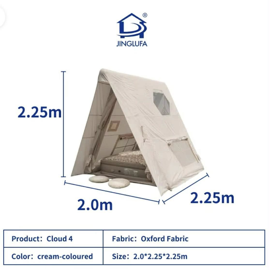 السلام عليكم للبيع خيمة تخييم هرمية قابلة للنفخ (Inflatable Camping Tent) وتُعرف أيضاً باسم "خيمة الهواء". تتميز هذه الخيمة بتصميمها الهيكلي الذي يعتمد على أعمدة هوائية بدلاً من الأعمدة المعدنية التقليدية، مما يجعل عملية نصبها سهلة وسريعة للغاية باستخدام مضخة هواء يدوية 
شكل هرمي مثلثي (Triangle) أو على شكل حرف A، مع نوافذ شبكية عالية الكثافة لضمان تهوية ممتازة.
 تناسب شخصين إلى ٣ اشخاص 
قياس الخيمة الطول ٢ متر العرض ٢ متر الارتفاع ٢ متر و ٢٥ سانتمتر 
الخيمة مزودة بفتحة مدخنة للمدفأء الحطب 
الخامات: تُصنع عادةً من قماش أكسفورد (Oxford) المتين وهي مقاومة للماء والرياح ومناسبة لجميع الفصول الأربعة.
تواصل خاص او *********** واتساب
