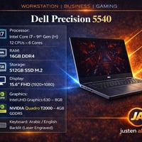 Dell Precision 5540 • 16GB رام • Quadro T2000
