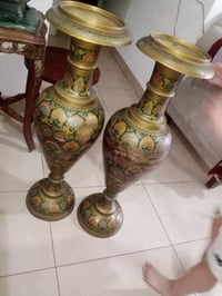 مزهريات نحاس • ارتفاع ١م • وزن عالي