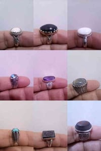 خواتم يماني جزع شرف الشمس  فيروزج عطف سلوى جمشت سليماني حديد صيني  للا...