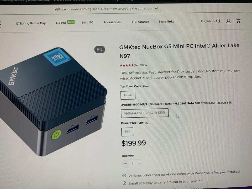 السلام عليكم
ميني بيسي mini pc ❤️
للبيع جديد مفتوح فقط فحصته جديد يعني 
براند معروف ومواصفات كله مبينه بالصور 
رام 12g ddr5 
تخزين 256g ssd 
وبقيه المواصفات موجوده بالصور 
سعره ٢٤٠ الف وبي مجال مكاني اعظمية 
*********** هذا رقمي
