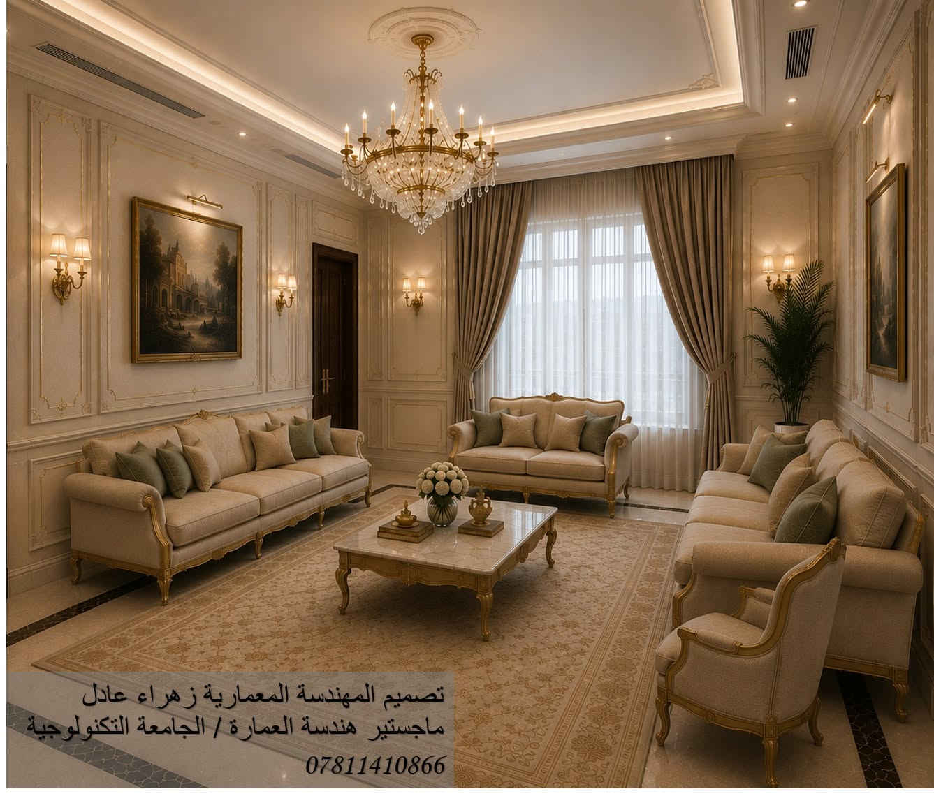 مشروع تصميم فيلا سكنية

في هذا المشروع تم تقديم مقترحين لتصميم الواجهة الرئيسية للفيلا، الأول بأسلوب الكلاسيك والثاني بأسلوب النيو كلاسيك، وبعد دراسة الخيارات تم اعتماد تصميم النيو كلاسيك لما يتميز به من توازن بين الفخامة والطابع العصري.

كما شمل المشروع تصميم المدخل ومنطقة الاستقبال الداخلية بما يحقق الانسجام بين الهوية المعمارية والفراغات الداخلية، مع اعتماد نظام التبريد المركزي ضمن التصميم لضمان الكفاءة والراحة وتحقيق أفضل استثمار للمساحات.

نؤمن أن التصميم الناجح يبدأ بفكرة مدروسة وينتهي بتفاصيل تُصنع بعناية.
"للاستفسار أو التعاون: راسلونا عبر الخاص."
أو الاتصال على الرقم ***********
"نحن معكم في كل خطوة… من الفكرة إلى الواقع."
"Architectural Design & Supervision by
Eng. Zahraa Adel | المهندسة المعمارية زهراء عادل"
العنوان : محافظة الديوانية
