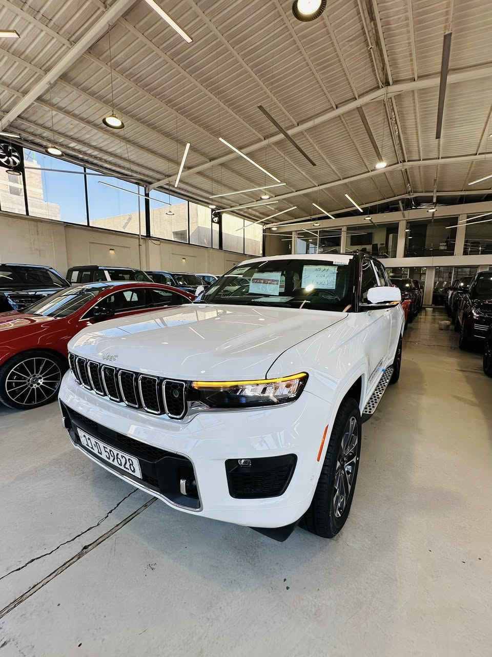 السلام عليكم زبائننا ومتابعينا الاعزاء جيب كراند شيروكي فئه الاوفر لاند (OVERLAND) (Two colors ) موديل 2024 تو كلر الجديدة كليا ماشية (500) ميل اعلى مواصفات خليجية وكالة هارلم 5 راكب محرك 3600 ضمان 3 سنوات او 60 الف مغلفة تغليف كامل من هي زيرو بتغليف ال 👈 PPF 👉  مركز (NVN) والتغليف بي ضمان 10 سنوات والسياره بعدها علوكالة مكفولة كفالة عامة كما موضح أدناه :
المواصفات فول 1/1 
توقف ذاتي رادارات جانبية وخلفية ورادار امامي 5 كامرات مع كامرة ليلية ونظام المنطقة العمياء فور ويل درايف
جكات امامية وخلفية
تدفئة وتبريد الكشنات ستيرن تدفئة
وداخل جلد الاسود الملكي المرغوب بصمة وتشغيل عن بعد 
وبانوراما وحساسات داتا شو مقاعد امامية تدليك وبقية المواصفات المعروفة : 
(1) مرقم بغداد الدولي الجديد
(2) الكبات والارضيات وعدة الاسعافات الاولية بعدهن ممستعملات مع باقي الملحقات 
(3) السيارة خاصعة للفحص والسونار من قبل مركز المندلاوي يعني بيها تقرير شامل من ناحيه الصبغ والبارد والتبديل والكيلو متر والعقول والگير والمحرك وباقي التفاصيل 
(4) السيارة ام الضمان وخاضعة لشركة هارلم 
للاستفسار الاتصال
***********
***********
***********
رقم الادارة
***********
او زيارتنا بغداد نفق الشرطة شارع الكنيسة مقابل حي السفارات معرض الاصدار الاول وتحياتنا للجميع .
