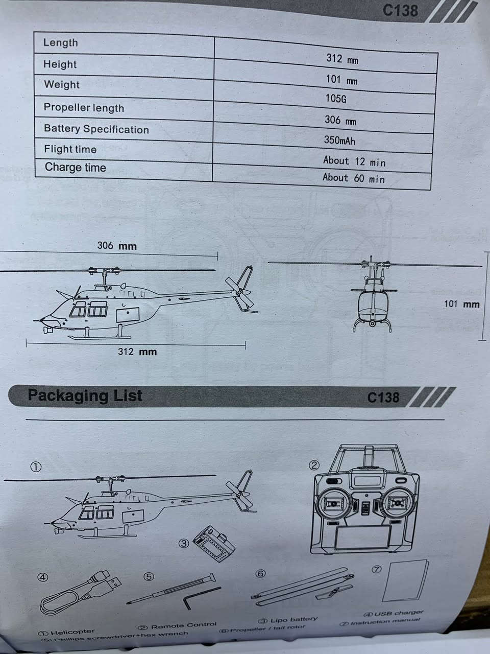 🚁🚁🚁🚁🚁🚁
‏‎مروحية نوع Bell-206
‏‎موديل C-138
جديدة
اللون مميز
ابيض+احمر
‏4 channel
‏‎ملحقات كاملة
 بطارية بقوة 7.4
350 ملي امپير
‏‎شفرات عدد ثنين احتياط 
‏‎وقت البطارية 20 دقيقة 
‏‎مدى التحكم 150 متر
‏‎طيران كلش حلو وثبات عالي 
‏‎حجم المروحية بدون السفرات 30 سم 
‏‎حجم المرحية مع الشفرات 35 سم 
‏‎السعر خاص 
‏‎مكاني دهوك متوفر توصيل
🚁🚁🚁🚁🚁🚁🚁🚁


**إذا كنت صاحب هذا الإعلان وتريد حذفه لأي سبب، رجاءا أرسل رسالة إلى الدعم الفني**
