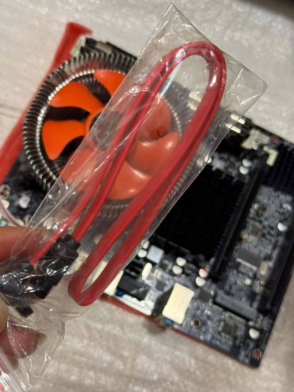 مذبورد كامله معا مبرد وروامات ومعالج
المعالج xeon E5645 
الرامات8g 4×2 ddr3
مبرد هوائي
يجي وياه الحديدة الخلفية
وكذالك ايضا كيبل ساتا
بعده جديد غير مستعمل
السعر40الف معا التوصيل
اللاستفسار: *********** واتساب
او ادخلي خاص ماسنجر
