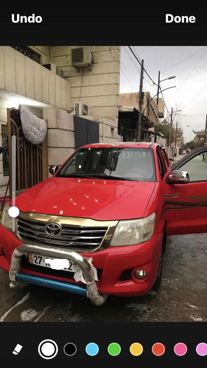 هايلوكس مديل /2015 مكفوله  كويتي كامل مواصفات كير وتماتيك مكينه بلادي مامفتوح تبريد تخم تاير رقم نكليزي ذي قار بسمي /***********
