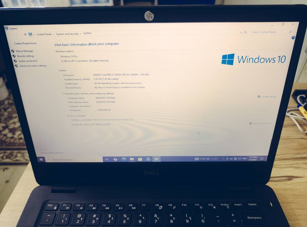 لابتوب dell للبيع
المواصفات:
نظام التشغيل: Windows 10 Pro
المعالج (CPU): Intel® Core™ i7-8565U @ 1.80GHz (يصل تقريباً إلى 1.99GHz حالياً)
الذاكرة (RAM): 8.00 جيجابايت (المتاح 7.88 جيجابايت)
نوع النظام: 64-bit Operating System، معالج x64-based
الهارد 265 ssd
النظافة : 100٪ دهل اوران, واسط


**إذا كنت صاحب هذا الإعلان وتريد حذفه لأي سبب، رجاءا أرسل رسالة إلى الدعم الفني**