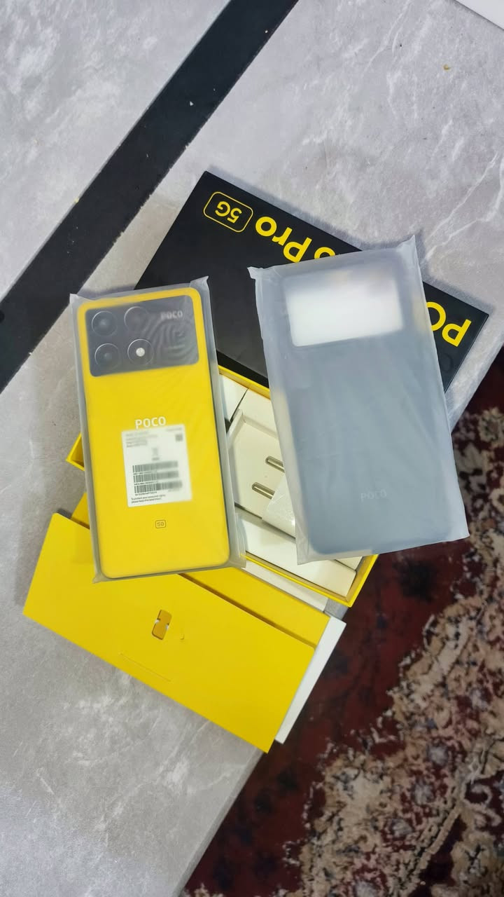 السلام عليكم  ***********رقمي بغداد مكاني بوكو x6pro 5 G ذاكرة 256  جهاز استخدام يومين فقط  موظح بل صورة  سعر  ،قفل نهاية 270جهاز مجرد يومين استعمال جكت ابرة مبي
