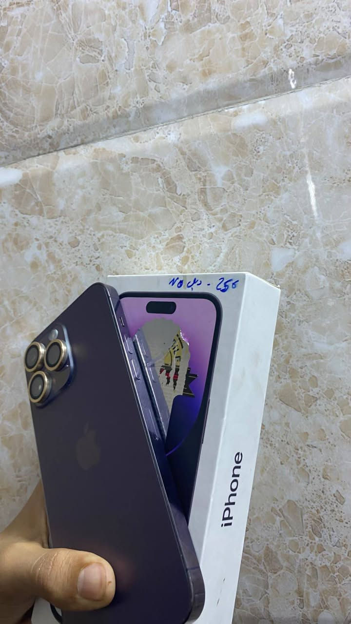 Apple iPhone 14 Pro Maxللبيع
اللون البنفسجي 💜
ذاكرة 256GB
نسخة الشرق الأوسط – دبل سيم كارت

البطارية مستبدلة من شركة Apple ونسبتها 99% اصليه
الشاشة أيضاً مستبدلة من شركة Apple(بس يحتاجله برمجه تقرا اصليه

الجهاز مرتب ونظيف ويّا الكارتونة 📦
كلشي شغال بدون مشاكل

السعر: 650وبي مجال
المكان:بغداد
واتساب (***********)
