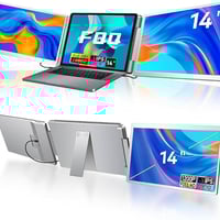 شاشة محمولة ثلاثية (Portable Tri-Screen Monitor) 🔹 الحجم: 14 إنچ لكل ش...