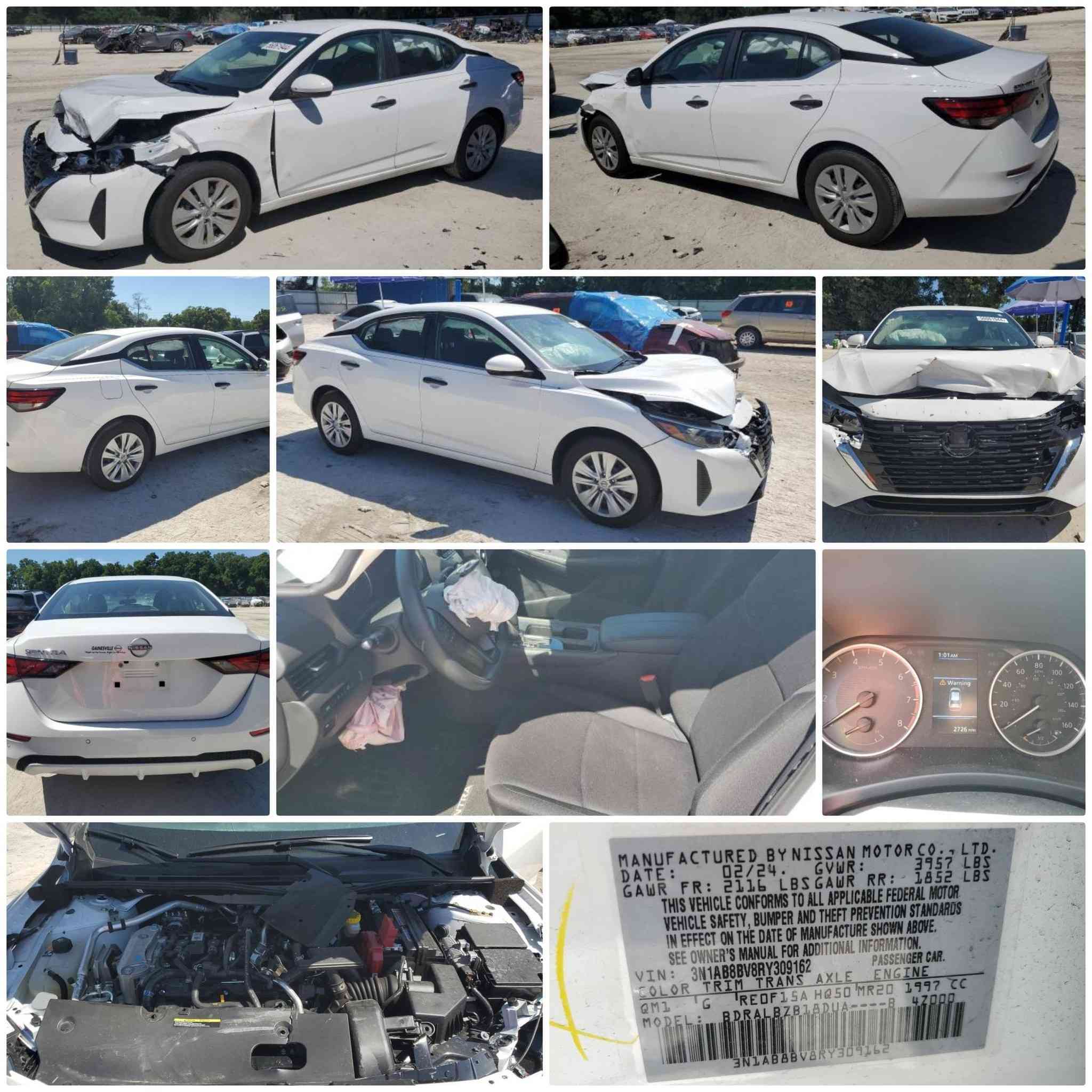 نيسان سنترا موديل 2024
ماشي 2 الف فقط..
موصفات..بصمة..رادار..
استشعار جانبي..حساس..
وتوقف ذاتي خلفي..شاشة 
وكاميرا..تحكمات استيرن..
حادثها جامرلغ وبونيد..بدون 
دواخل..حتى دعامية بلادي..
رقم كاتى..يترقم اربيل وسليمانية 
صور الحادث داخل المنشور..
سعر 130$..
***********
