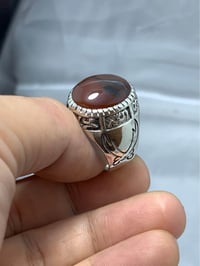 خاتم عقيق يماني • فضة ٩٢٥ • ١٢٫٤٩غ