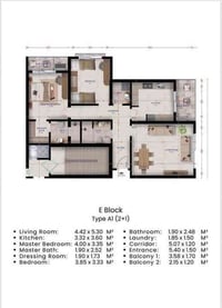 بال OCR  مساحة 142 متر  زون  اول مرحله اولى الاستلام بعد سنتين . بنايه...