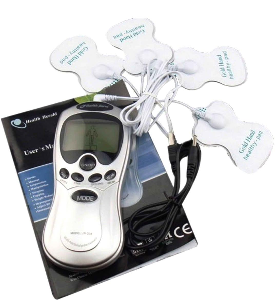 هذا المنتج هو جهاز العلاج الرقمي للتدليك بالنبضات الكهربائية (Health Herald Digital Therapy Machine).
الوظيفة: يُستخدم لتخفيف الآلام وتنشيط العضلات وتحفيز الأعصاب باستخدام تقنية التحفيز الكهربائي عبر الجلد (TENS). 
الميزات: يحتوي على شاشة عرض كبيرة، ووضعيات تدليك متعددة، ودرجات شدة قابلة للتعديل. 
الملحقات: يأتي مع وسادات (لاصقات) قابلة لإعادة الاستخدام، وكابلات توصيل، ومحول طاقة، وبطاريات. 
الاستخدام: مناسب للاستخدام المنزلي على أجزاء مختلفة من الجسم مثل الرقبة والكتف والظهر. البصرة, العراق


**إذا كنت صاحب هذا الإعلان وتريد حذفه لأي سبب، رجاءا أرسل رسالة إلى الدعم الفني**