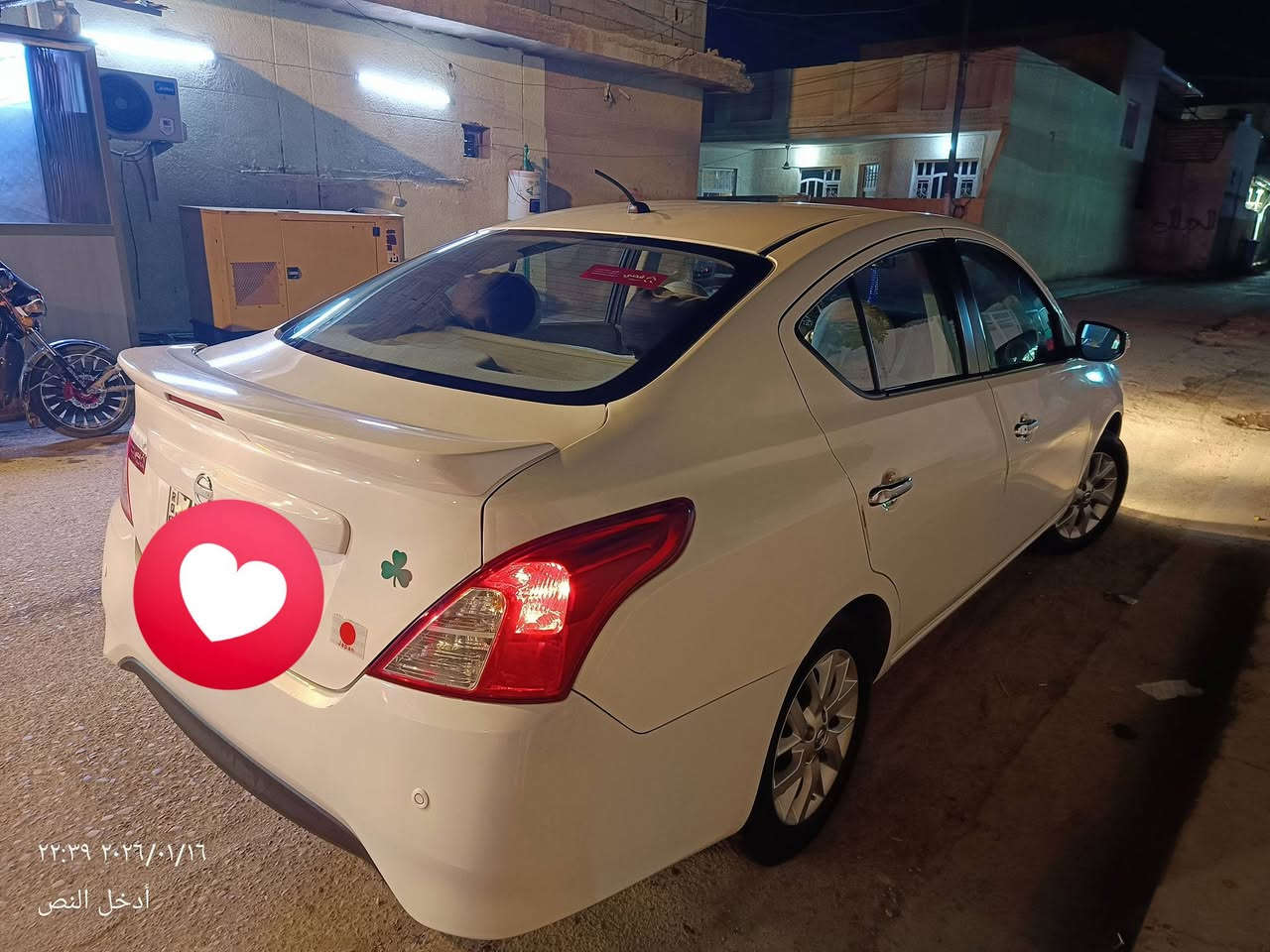 السلام عليكم/ للبيع سيارة صني موديل 2024 فول مواصفات اللون ابيض رقم اربيل (بأسمي) ماشية 40 
1- محرك وكير مكفولات 
2- بصمة بلادية ونضام حماية و(بصمة ابواب وصندوق )
3- كشن جك 
4- اربع جام كهربائي تحكم ستيرن بيبان مطعم قماش مخمل وداخل بيجي 
5- مري كهرباء و(شفط قلاب  )
5- تبريد شاشة بيانو تبريد خلفي تبريد ثلج 
6- ويلكب المنيوم 
7- دبل هورن 
8- دشبول ابيض وكيچات كاملة كيچ حماوة 
9- نضام صوتي بلادي اربع سماعات امامي خلفي 
10- يدات نيكل داخل وخارج 
11- شاشة وكامرة بلادي نضام عرض شاشة 
12 - نضام Abs
13- بلاجكتور بلادي تحكم من اليدة 

سيارة حلوة ومرتبة بيهة باب السائق طخة معمرة ورشات صبغ خفيفة جدا 
مكان السيارة بغداد 
السعر/ 125 
للاتصال /***********
ملاحظة/ السيارة فول مواصفات
