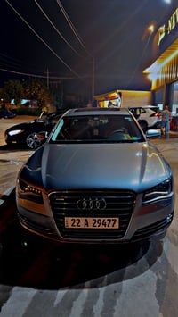 للبيع اودي A8L موديل ٢٠١٣ ماشية ١٤٠ الف محرك ٦سلندر سوبر جارج قطعه وحد...