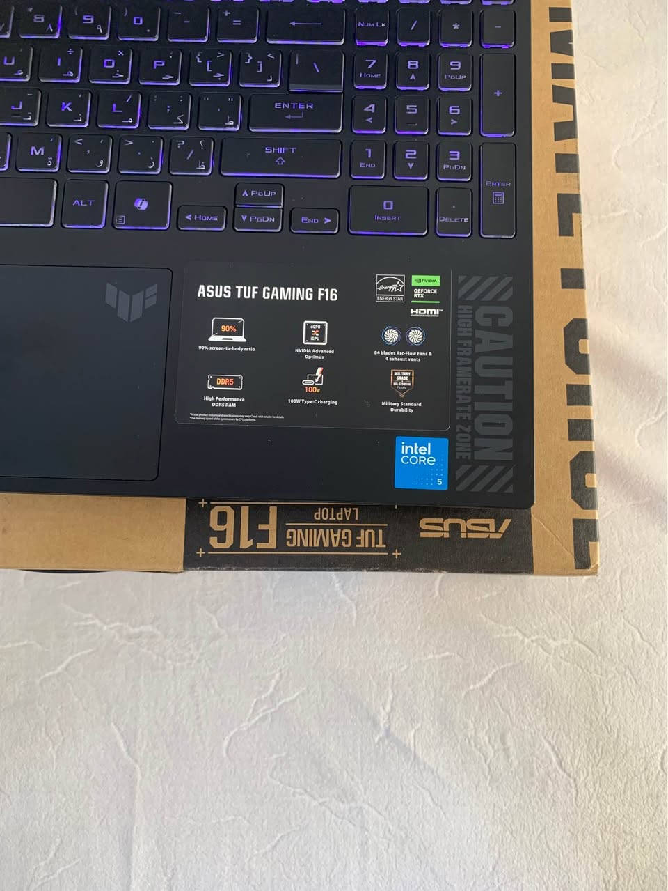 للبيع النضافة و المواصفات ضاهرة  كل شي بلادي مامحتاج وصف مستخدم ٢ اشهر  سعرة   مليون   و الف بيها مجال بسيط للمشتري (اقول بيها ماجال ما اقول كسر) اي احد يريدة يتفضل خاص واكو توصيل لكل عراق

لاپتۆپی گەیمنگ بۆ فرۆشتن پاکی لاپتۆپەکە لەوێنەکاندا ڕوونە هەموو شتێکی بلادییە تەنها ٢ مانگ بەکار هاتووە نرخی ١ مليون و ١٠٠ هەزارو مەجالێکی کەم گەندنیشمان هەیە

Asus Tuf Gaming F16
CPU: CORE 5 210H  8C/12TH
GPU: NVIDIA RTX 4050 6GB GDDR6 
Ram: 16GB RAM DDR4 2X8GB
Hard: 512gb SSD(NVME) +OPEN SLOT
Screen: 144Hz  FHD 16 INCH IPS 
FASTEST WIFI 6 + BLUETOOTH 5.1
BACK LIGHT KEYBOARD +THUNDERBOLT 3 SUPPORT
WINDOWS 11 ORIGINAL
LAPTOP+ORIGINAL CHARGER+BOX حلبجة, السليمانية


**إذا كنت صاحب هذا الإعلان وتريد حذفه لأي سبب، رجاءا أرسل رسالة إلى الدعم الفني**