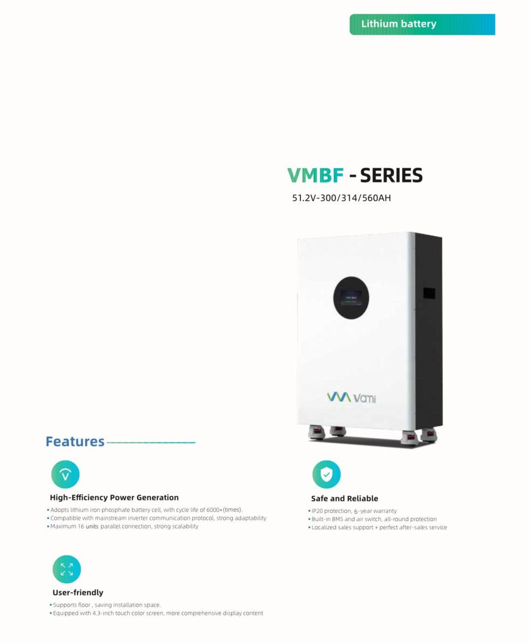 "جديد" شركة سنلايت للطاقة الشمسية 
بطارية ماركة فامي VAMI
من افضل البطاريات المتوفرة حاليا في العراق 
خلايا نوع ريبيت
انتاج حديث جديد غير مجدد
ضمان 5 سنوات استبدال
حاليا متوفره بالاحجام المميزه
حجم 15KW    ٣٠٠ امبير
حجم 16KW   ٣١٤ امبير
للحجز
***********
***********
