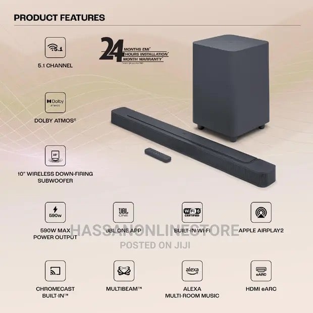 ‏سلام عليكم ورحمة الله عندي سماعة جبيل جديد ما مستخدم غير أسبوعين  JBL BAR500
WhatsApp::***********