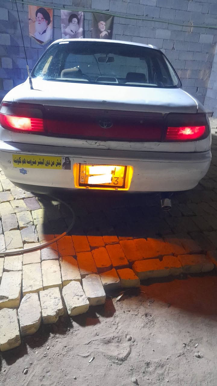 سياره كورلا كارينا١٩٩٤ مكينه وكير  خير من الله تخم تاير ويل جديد كلش كلش نظافتها شوف الي بصوره لسياره نضيفه ومامتعوبه نقصهه  حداديه سعرهه٤٥ وبيهه  مجال لشراي  وسياره رقم  نكليزي وسياره بسمي ولمداور ثاني يوم وسياره مصفره هيئه وغرامات سنويتهه  ٢٠٣٠ ملاحظه مكانهه بصره وهذا رقم التليفون*********** ..؟مرخصة ابو الكروب
