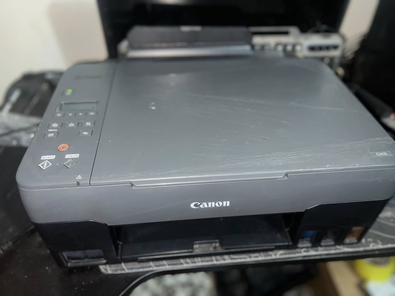 طابعة كانون موديل G3420 مستعمل بحالة ممتازة
طابعة خزانات حقن خارجي تطبع 5000 ملون 6000 اسود وابيض 
سرعة الطباعة 10 ملون 12 اسود وابيض وجه واحد طباعة تكدرون طلعون وجهين يدوي استنساخ اسكنر مع امكانية طباعة ورق صور وستيكر وورق مكربن وبدقة عالية 

 نسبة نظافة الجهاز 90 ٪ضمان تشغيل وفحص. 

سعر الطابعة 110 الف  مع توصيل


**إذا كنت صاحب هذا الإعلان وتريد حذفه لأي سبب، رجاءا أرسل رسالة إلى الدعم الفني**