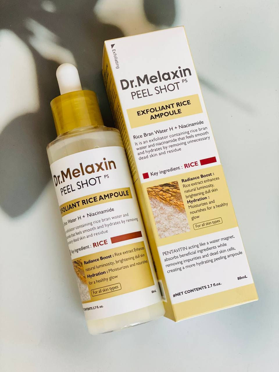 دكتور ميلاكسين سر البشرة الزجاجية في زجاجة واحدة! ✨
تخلصي من بهتان البشرة واستعيدي نضارتك مع سيروم مقشر الأرز الأبيض من Dr. Melaxin. 🌾
هذا السيروم ليس مجرد مقشر، بل هو "فيلتر" طبيعي لبشرتك:
• تقشير لطيف: يزيل الخلايا الميتة دون تهيج.
• تفتيح مضاعف: بفضل مستخلص الأرز والنياسيناميد لتوحيد اللون.
• مسام أصغر: ينظف المسام بعمق ويقلص حجمها بشكل ملحوظ.
•  إشراقة فورية: وداعاً للشحوب وأهلاً ببشرة حيوية ومشرقة.
الحجم الاقتصادي 80 مل يدوم معكِ طويلاً! 🕊️
المنشأ كوريا الأصلي 🇰🇷 

يوجد خدمة توصيل لجميع محافضات العراق


**إذا كنت صاحب هذا الإعلان وتريد حذفه لأي سبب، رجاءا أرسل رسالة إلى الدعم الفني**