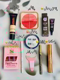 عرض مكياج • سيت حمر ٣ألوان • رموش لاصق