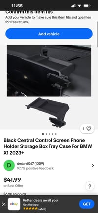 حامل تلفون ومساحة تخزين اضافيه مخفيه  لاصحاب BMW X1 والسعر 25 الف مع ا...