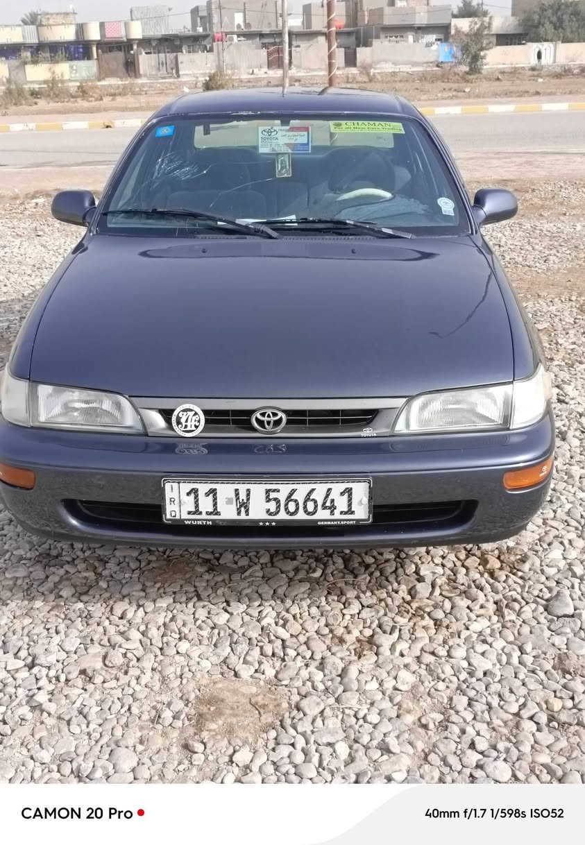 السلام عليكم....
سيارة كورلا موديل 1992 
كير + مكينه حاويه كفاله صبغ عام جماليه 
نضافه فول السعر مراسله الصفحه او الاتصال علئ الرقم التالي ***********
