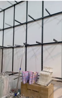 حاملات ملابس • سكة ٢٫٤م ٩قطع • رف مخزني ٥طابق