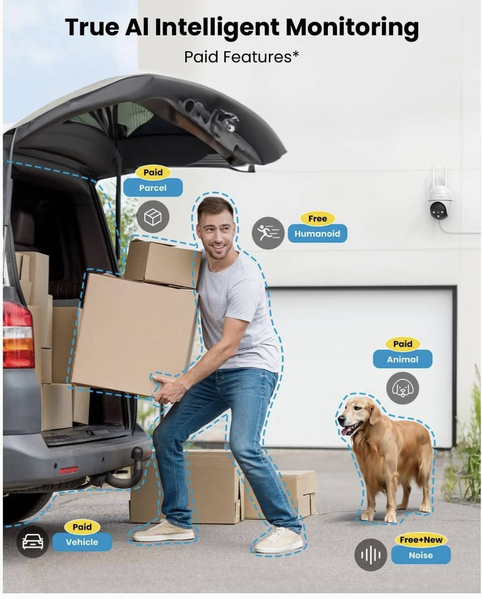 متوفر كامرا ماركة اي جيك 
فول مواصفات 2k 
متحركة 360
مستشعر حركة
تصوير ليلي ملون
ذاكره 128 
لاسلكيه
فقط تنربط كهرباء واليكسا
التحكم والمراقبه من خلال التطبيق

اي جيك كاميرا مراقبة خارجية 360، كاميرا سي سي تي في لاسلكية ملونة للرؤية الليلية 25 متر، كاميرا سي سي تي في لاسلكية بحركة ذكية لتتبع تلقائي للمنزل، خاصية الميل، 1080P ليلاً و2K نهاراً تحدث ثنائي الاتجاه، هوائي 5 ديسيبل، IP66، تدعم الكمبيوتر/التطبيق (سلكي).


**إذا كنت صاحب هذا الإعلان وتريد حذفه لأي سبب، رجاءا أرسل رسالة إلى الدعم الفني**