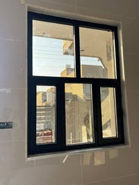 مجموعه من شبابيك الالمنيوم تركي جام  10 ملم ربل بصمة وجهين عالي الجودة...