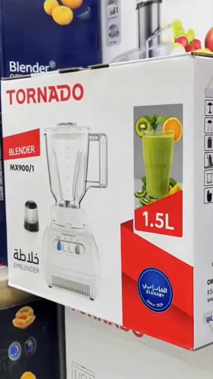 خلاط كهربائي من تورنيدو 1 مطحنة 250 1.5 لتر مع شفرة ستانلس ستيل MX9002، متعدد، 250.0 واط
 خلاط كهربائي من ماركة تورنيدو، موديل MX900/1. 
السعة: 1.5 لتر.
الطاقة: 250 وات.
المميزات: يأتي مع مطحنة واحدة، شفرات من الستانلس ستيل، وسرعتين مع تحكم بالنبض.
المادة: دورق بلاستيكي شفاف غير قابل للكسر.
ضمان سنة 
السعر60الف توصيل  لكافة محافظات 
 للحجز أو الاستفسار، راسلنا على 
 واتساب 7780400256


**إذا كنت صاحب هذا الإعلان وتريد حذفه لأي سبب، رجاءا أرسل رسالة إلى الدعم الفني**