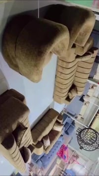 طقم ١٠ مقاعد • قماش خاولي • خشب چام