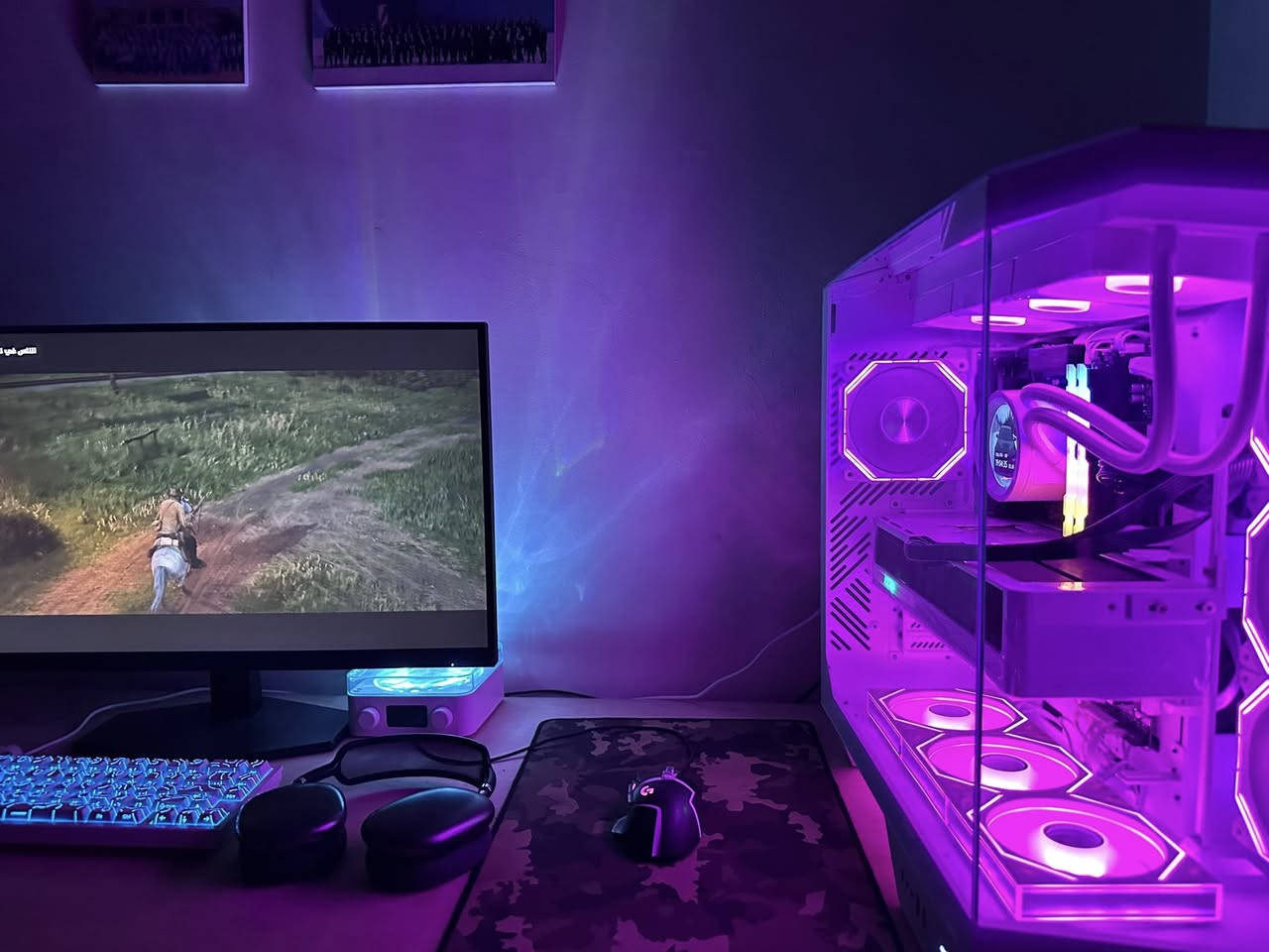 � للبيع PC Gaming / Editing تجميعة قوية جداً استعمال خفيف 🔥
📦 جميع كراتين القطع موجودة
📍 الموقع: بغداد
🚚 أكو توصيل حسب الاتفاق

🖥️ المواصفات:

* CPU: AMD Ryzen 7 7800X3D
* GPU: RTX 5070 Ti Gigabyte AERO OC 16GB White
* Motherboard: Gigabyte B850 Gaming WiFi 6
* PSU: Segotep 750W Gold Full Modular PCIe 5.0
* RAM: Addlink Spider X5 RGB DDR5 32GB (2x16) 6000MHz
* Cooler: SAMA PRO 360 Liquid Cooler
* Storage 1: WD Black SN7100 1TB NVMe PCIe 4.0
* Storage 2: WD Black SN7100 1TB NVMe PCIe 4.0
* Case: DarkFlash DY470 White + 4 Fans
* إضافي: 3 مراوح Prism 6 Max
* Windows 11 Pro Original Activated

🎮 الجهاز ممتاز للألعاب القوية، البث، المونتاج، والشغل الثقيل
❄️ حرارة ممتازة وشكل مرتب جداً باللون الأبيض

💰 السعر: 3,800,000 دينار قابل للتفاوض بالمعقول
📞 للتواصل: ***********
