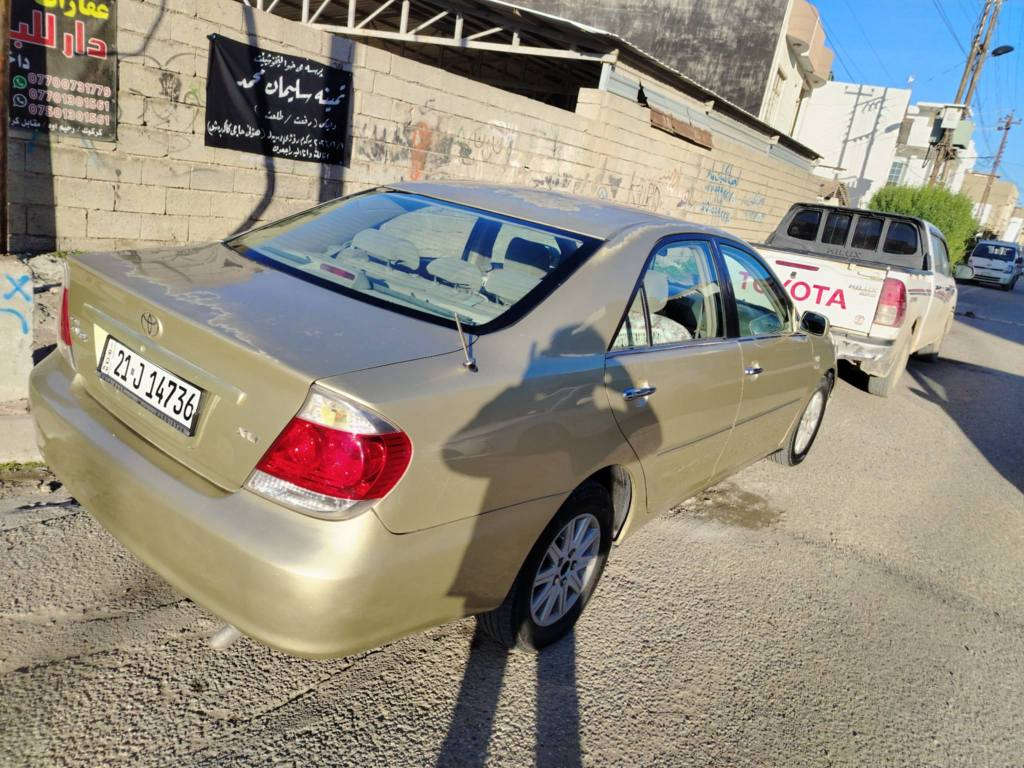 كامري . 2005 خليجي
بدون دعم . بدون صبغ 
سقف وبونيدو صندوق مجلح اشويه
مكينة و كير . مظبوط بشرط
سيارة نضيف جدا
رقم صاحب سياره *********** كركوك, العراق
