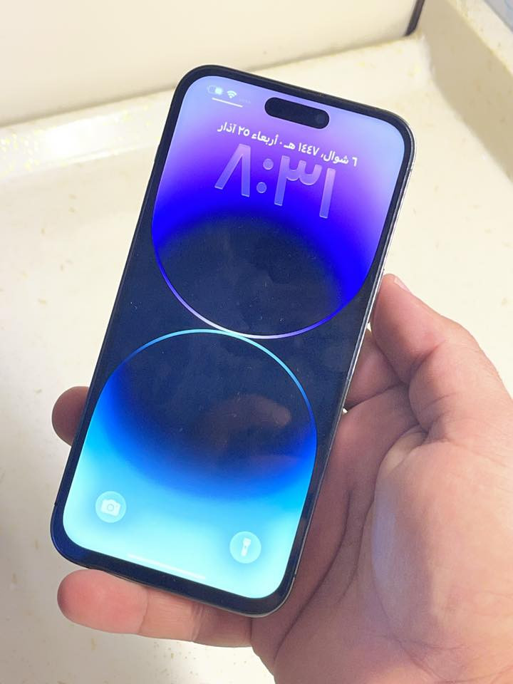 السلام عليكم 
ايفون ١٤ برو ماكس بنفسجي ٢٥٦ 
مبدل شاشه نوعيه حلوه فيس ايدي شغال وظهر ليزر.. الجهاز جديد بطاريه بلاد٨٠
الباقي مكفول من كلشي سعر ٥٢٥ وبي مجال بسيط مكاني حله
***********
