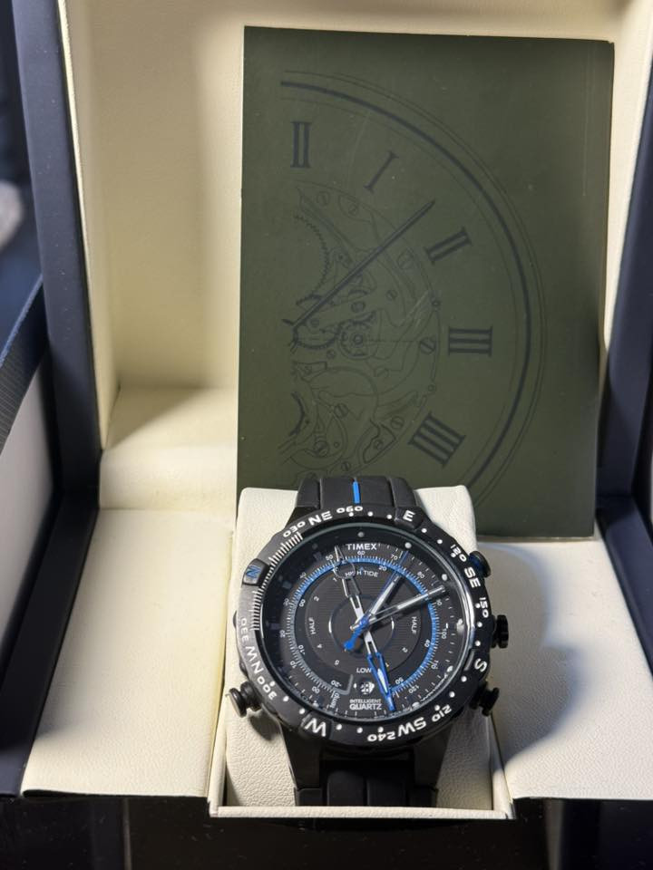 بسم الله الرحمن الرحيم
✨ ساعة Timex Intelligent Quartz ✨

🔹 بوصلة + مقياس حرارة + مد وجزر
🔹 كوارتز – بطارية
🔹 نظافة ممتازة ومقاومة للماء
🔹 مثالية للرحلات والأنشطة الخارجية

📌 ملاحظة: لسنا تابعين لأي شركة أو علامة تجارية، نحن اسم مستقل فقط.

📞 للتواصل: *********** / ***********

📱 تابعنا:
• إنستغرام: https://www.instagram.com/18_19hussen?igsh=MTRpc3I2ajMxOHFwcg%3D%3D&utm_source=qr

🚚 توصيل مجاني لجميع محافظات العراق
💰 السعر: 200,000 دينار شامل التوصيل
