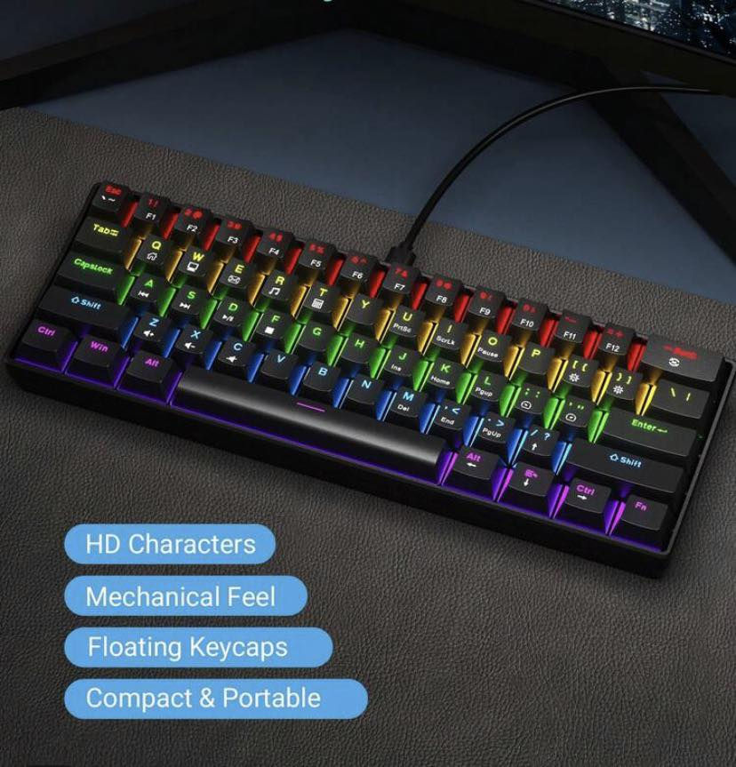 ⌨️ كيبورد الألعاب K61 الميكانيكي – Blue Switch 🔥
استمتع بتجربة لعب وكتابة احترافية مع كيبورد K61 الميكانيكي بحجم صغير وتصميم عصري 👌

✅ مفاتيح ميكانيكية  Blue Switch 🟦(صوت واضح وإحساس قوي بالضغط)
✅ إضاءة RGB متعددة الألوان قابلة للتغيير 🎨
✅ حجم 60% عملي ويوفر مساحة على المكتب
✅ استجابة سريعة ومناسب للألعاب 🎮
✅ يعمل على جميع الأجهزة 
هيكل قوي
معالج داخلي (Intelligent Chip)
✅ توصيل USB مباشر (Plug & Play) بدون برامج

✨ الخيار المثالي للاعبين ومحبي الكيبوردات الميكانيكية!
السعر 25 الف
توصيل 3 الف كل محافظات

📦 متوفر الآن في متجرنا – اطلبه قبل النفاد 🚀


**إذا كنت صاحب هذا الإعلان وتريد حذفه لأي سبب، رجاءا أرسل رسالة إلى الدعم الفني**