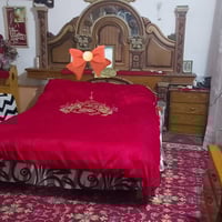 غرفة نوم كاملة شغل نجارة صاج للبيع بحالة ممتازة ​التفاصيل: ​مكونات الغ...