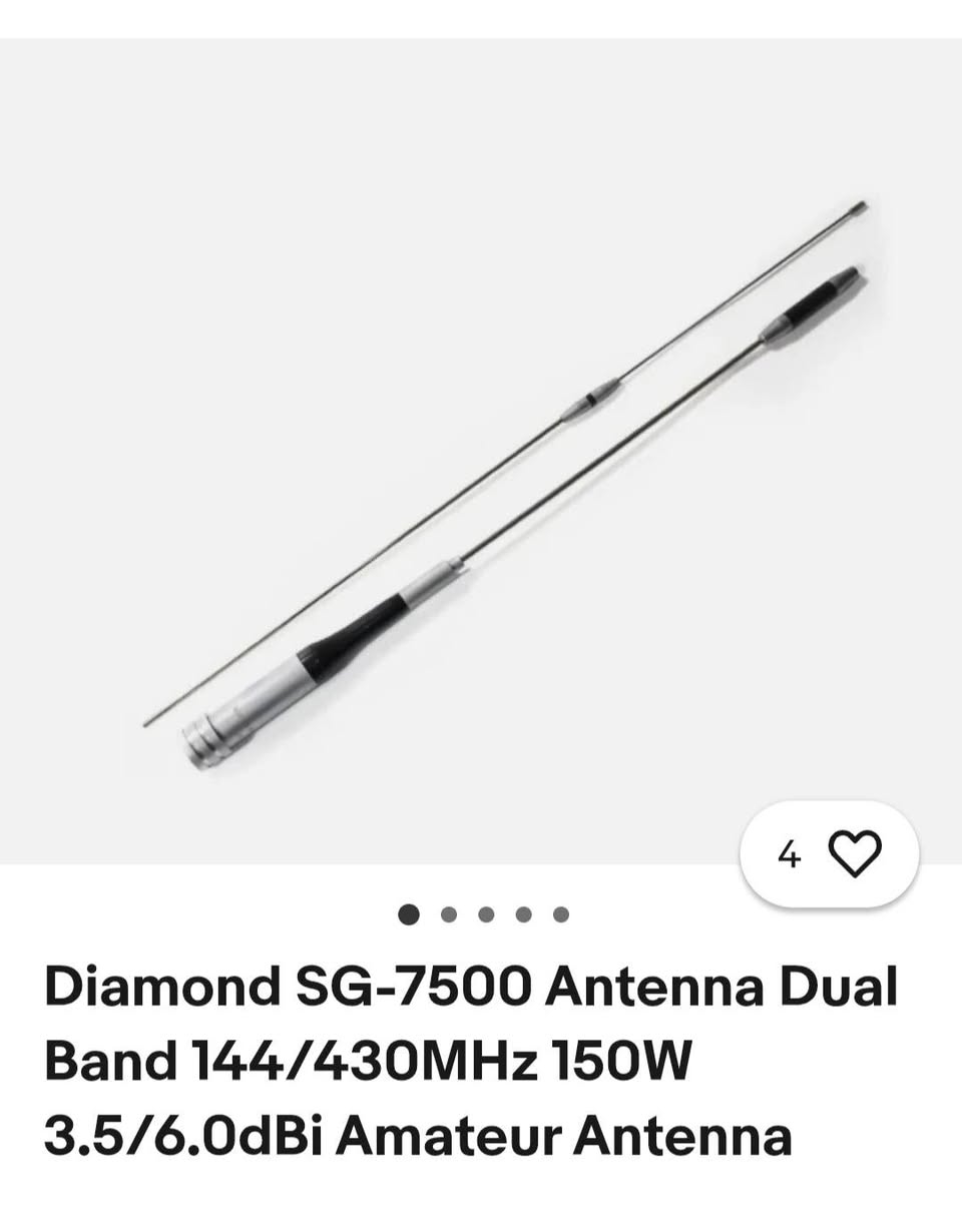 السلام عليكم ورحمه الله اخواني متوفر جمله مفرد بخدمتكم ان شاء الله.
هوائي السيارة ياباني اصلي  Diamond SG-7500:المواصفات الكهربائيةنطاقات التردد:نطاق VHF (2 متر): 144 - 148 ميجاهرتزنطاق UHF (70 سنتيمتر): 430 - 450 ميجاهرتزملاحظة: يدعم الاستقبال فقط (Receiving Only) على تردد 300 ميجاهرتز.قوة الكسب (Gain):على تردد 144 ميجاهرتز: 3.5 ديسيبل (3.5 dBi)على تردد 430 ميجاهرتز: 6.0 ديسيبل (6.0 dBi)أقصى طاقة إدخال (Max Power): 150 واطالمقاومة الكهرومغناطيسية (Impedance): 50 أومنسبة موجة VSWR المرتدة: أقل من 1.5:1 (مما يضمن كفاءة إرسال عالية).التصميم والنوع (Phasing)نوع موجة نطاق 144 ميجاهرتز: 1/2 wave C-Load موجة شعاعية مستقلة (لا تحتاج لتأريض الهيكل).نوع موجة نطاق 430 ميجاهرتز: 2x5/8 wave موجة شعاعية مستقلة.المواصفات الميكانيكية والهيكليةالطول الإجمالي: 1.06 متر (أي ما يعادل 41 بوصة تقريباً)الوزن: 330 جرامنوع الموصل المدمج (Connector): UHF ذكر وهو المعروف بـ PL-259 (أو MP)اللون والخامة: فضي مصنوع من الكروم والستانلس ستيل المقاوم للصدأ لعوامل الطقس الخارجية
يتميز هوائي Diamond SG-7500 بخاصية "Fold-over" التي تسمح له بالانثناء.إليك أهم المعلومات حول هذه الخاصية:الغرض منها: صُممت هذه الخاصية لتسهيل مرور المركبة في الأماكن ذات الارتفاعات المنخفضة، مثل مواقف السيارات أو تحت الأغصان، دون تعريض الهوائي للكسر.طريقة العمل: يتميز الهوائي بوجود مفصل (tiltable whip section) يسمح بإمالته يدوياً عند الحاجة.الجودة: الهيكل مصنوع من مواد متينة مثل الفولاذ المقاوم للصدأ لضمان استمرارية الأداء رغم التعرض للاهتزازات والعوامل الجوية..


**إذا كنت صاحب هذا الإعلان وتريد حذفه لأي سبب، رجاءا أرسل رسالة إلى الدعم الفني**