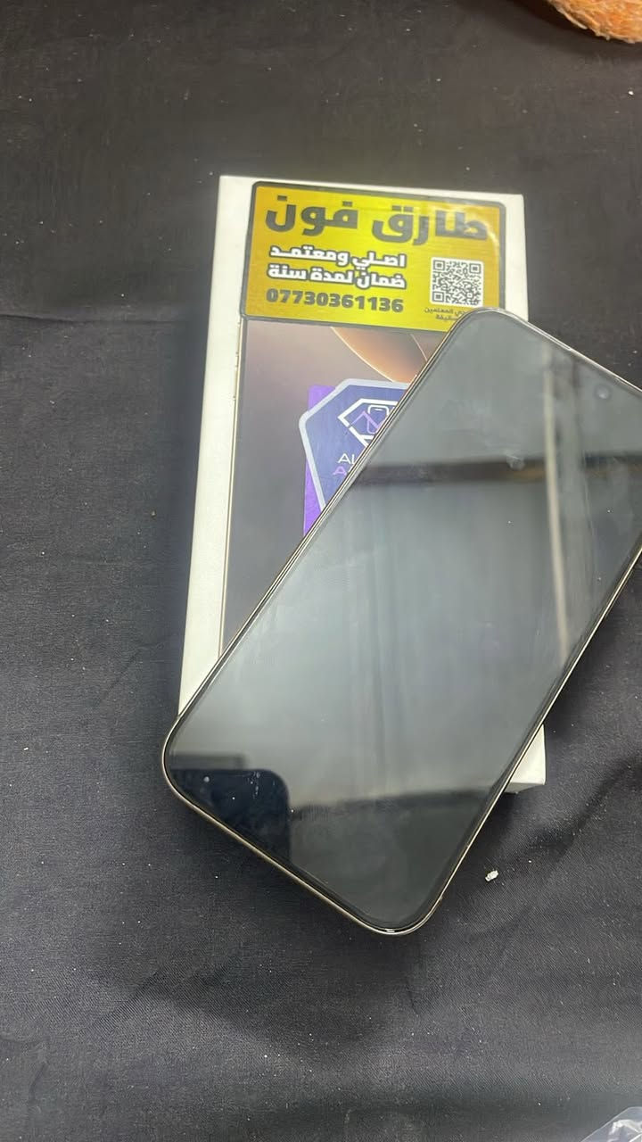 السلام عليكم ايفون 16برو ماكس 256 بطاريه 99 مشحون 111 مره يعني جديد زلغ واحد بكد الشعرايه ما بي الجهاز  كامل ملحقاته الاصليه كئنما فاتحه من الكارتون جديد رايده ب1425 قفل قفل بدون عمله مكاني بغداد ***********بي واتساب
