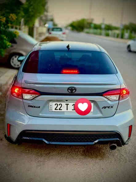تيوتا كورلا 2022
لون إسمنتي نادر 
قماره سقف اسود 
محرك 2000
وارد امريكي 
كلين تاتل 
تايرات حجم18 رياضي 
دبلات رياضيه 
كير 10 نمر 
شفتات ستيرن 
وضعيه سبورت وايكو 
من0 إلى 100 كم خلال6 ثواني 
اوتو هولد وهاند بريك كهربائي 
رادار امامي ومانع تصادم 
مثبت سرعه وتحديد مسار 
تشغيل عن بعد 
شاشه 
لايتات زنون 
ماشيه 40 كم
رقم اربيل مميز
رقم جديد لحد 2030
سعر ١٧٠ وبيه مجال قليل للتواصل رقم *********** سياره جديده مواصفات الابكس فول

