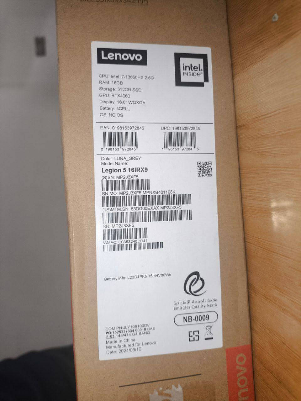لابتوب Lenovo Legion 5 16IRX9 🔥
المعالج: intel i7 - 13650HX⚡ 

كرت الشاشة: RTX 4060 8GB 140W✨ 

الشاشة: دقة (2.5K (2650x1600 مو FHD يعني العب بدقة ووضوح خياليات وحجم 16.0" وبانل IPS و165hz الوانها صافية ورهيبة

الرامات: 16GB DDR5 5600hz🏎️

التخزين: الاصلي 512gb PCIe 4x4 بسرعة 8000 MB/s
واضافي 1TB m.2 lexar PCIe 3x4 بسرعة 3500MB/s يعني حمل العاب وصور لحد ما تمل
 
البطارية: 80Wh وكفائتها حاليا 90%

ملاحظة: الجهاز انفتح مباشرة ورة ما اشتريته داخل المكتب نفسه حتى نضيف تخزين 1TB وما انفتح بعدها ابد

ويتوافر وياه كل ملحقاته الاصلية من شاحنة و ماوس باد وغيرها بالاضافة للكارتونة والكاتلوجات كاملة مع وصل الشراء
بالاضافة لقاعدة تبريد بمراوح هدية وي اللابتوب🎁 
السعر 1,530,000 د.ع وبيه مجال

موجود ايضا 
كونترولر gamesir G7 SE بكامل ملحقاتها والكارتونة سعر 30

وسماعة hyper x cloud 2 ابيض ووردي مع المايك والكارتونة سعر 50

ماوس Razer DeathAdder Essential ابيض سعر 25

سبب البيع: بلشت سادس وما اكدر العب بعد
الموقع:الديوانية

اي استفسار عن القطع وحالتهن او اي شي بالخاص

#لابتوب_للبيع
#لابتوب_مستعمل
#لابتوب_Gaming


**إذا كنت صاحب هذا الإعلان وتريد حذفه لأي سبب، رجاءا أرسل رسالة إلى الدعم الفني**