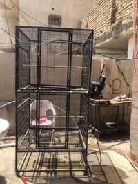 قفص حديد يصلح لجميع طيور الزينه الارتفاع2العرض1متر طابقين الستفسار على...
