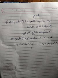 نعمانيه شارع الحولي • أرض زراعيه • ٤٠ دونم