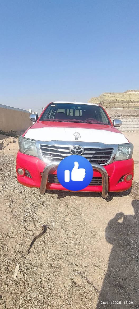 يا الله
السلام عليكم بيكم هايلوكس 2012 احمر رقم انكليزي بسمي 
السياره بيها صباغات قليله وتكمه باب خلفي معجون الاستفسار ***********
المكان بابل الشوملي
