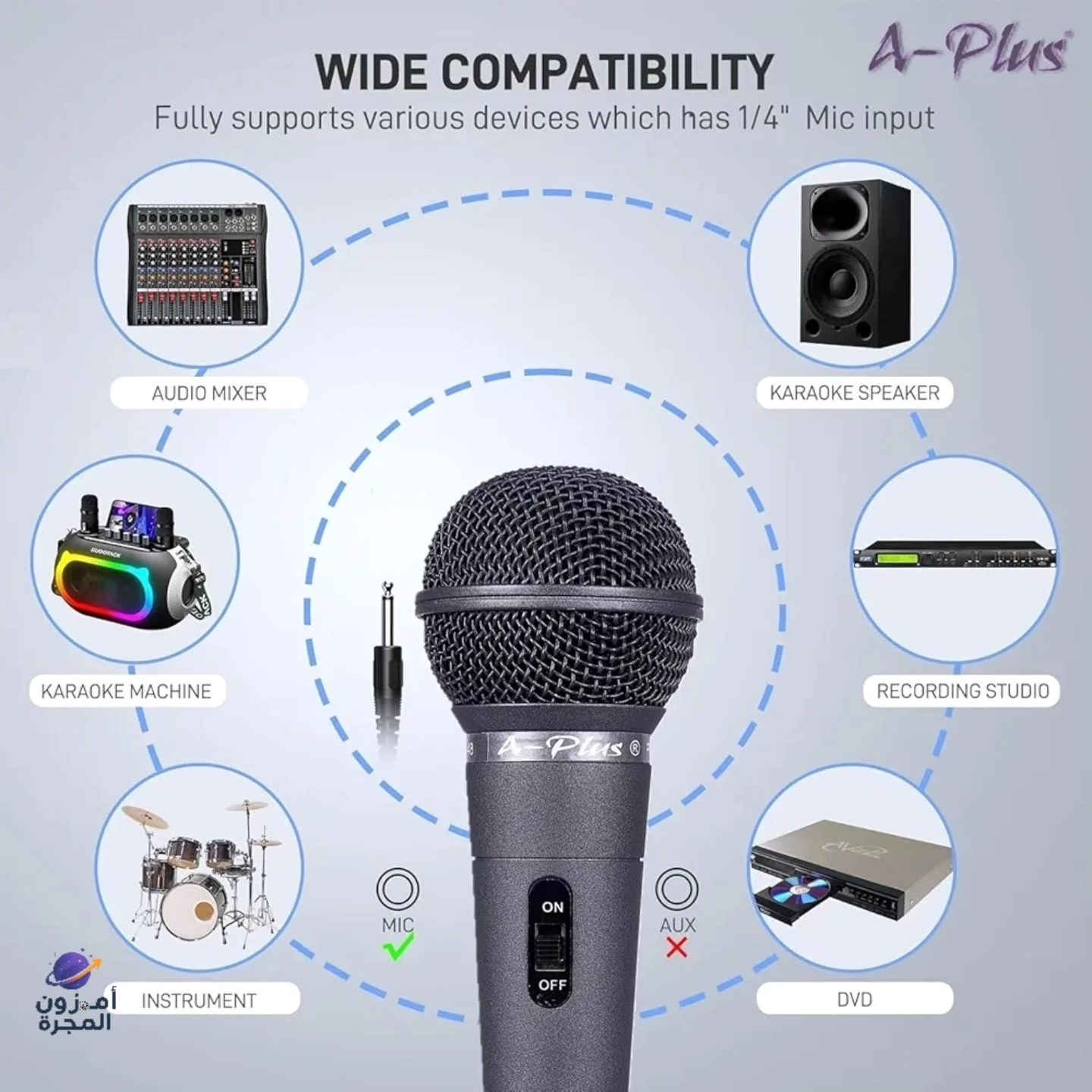 🎤 A-Plus Dynamic Handheld Wired Microphone AP-48 - Light Grey
✨ المميزات:
مايك ديناميك Uni-Directional للعروض المسرحية، الاجتماعات، الحفلات، الكاراوكي، والأداء الخارجي.
تصميم متين وقوي من المعدن مع شبكة فولاذية ضد الرياح والصدمات.
وضوح صوت عالي مع نمط التقاط صوت أحادي يقلل الضوضاء المحيطة والتغذية الراجعة.
فلتر مضمن للصوت يقلل أصوات النفس والنقرات للحصول على صوت واضح وشفاف.
مزود بكابل 5 متر XLR إلى TRS وحامل للمايك وشنطة للحمل.
⚙️ المواصفات الفنية:
عنصر ديناميك
التردد: 50Hz-9KHz
مقاومة: 600 Ω
حساسية: -49dB
الوزن: 250 جرام
الأبعاد: 175MM x 5MM''
💡 مثالي لكل الأوقات: عروض مسرحية، حفلات عائلية، اجتماعات عمل، كاروكي، ودروس موسيقية.
💰 السعر: 20 الف دينار عراقي
متوفر توصيل سريع ب5 الاف لجميع مناطق العراق
#هاشتاغات_ترند_العراق
#مايكروفون #مايك_ديناميك #كاراوكي #معدات_صوتية حفلات عروض


**إذا كنت صاحب هذا الإعلان وتريد حذفه لأي سبب، رجاءا أرسل رسالة إلى الدعم الفني**
